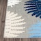 World Rug Gallery Floral Leaves Indoor/Outdoor Runner Rug 2'x7' Blue Runner Rug 5551BLUE2X7 - alternate 6